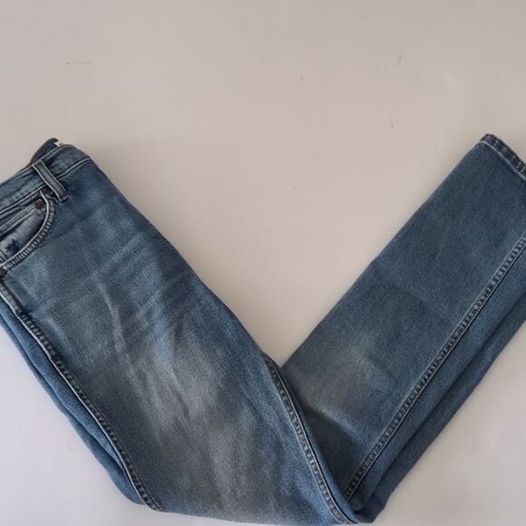 RE/DONE Double Needle Long Comfort Stretch Jean || HAZEY INDIGO - Picture 4 of 12